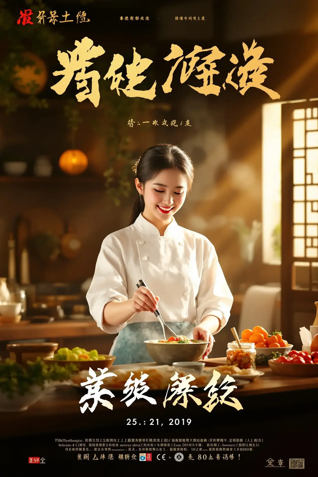 黄豆短剧《穿越成侯府厨娘》封面，穿越重生题材短剧，米其林主厨穿成侯府灶下丫鬟