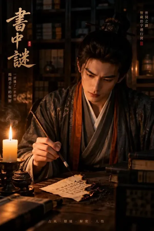 黄豆短剧《枫林探花》封面，悬疑题材短剧，新科探花查的第一桩案，是自己的死讯