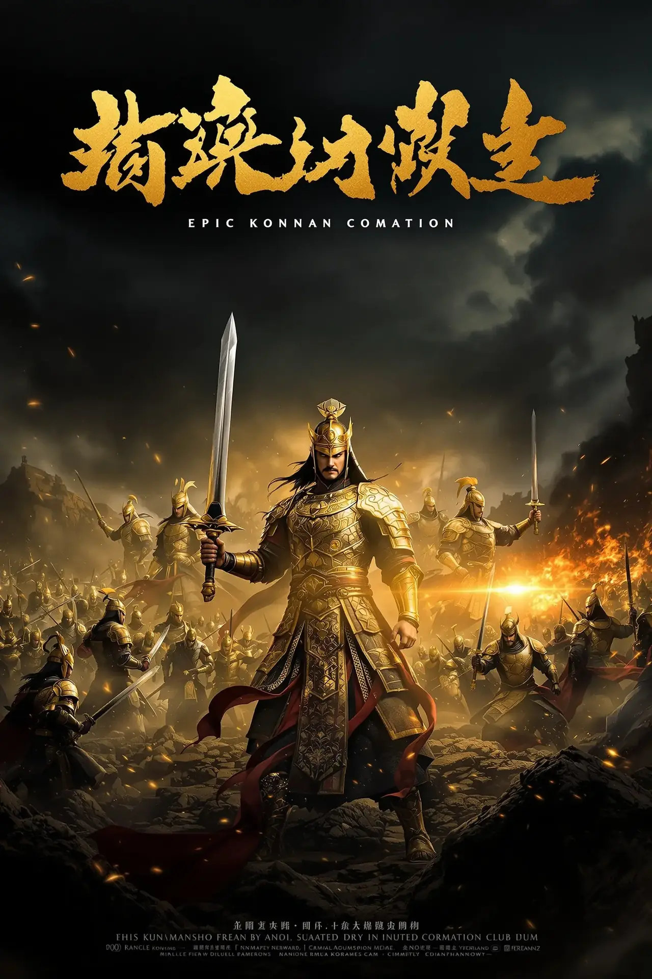 黄豆短剧《山河故人归》封面，古装题材短剧，他守了十年的边关，等一个说要回来的人